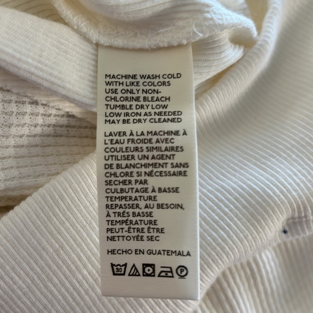 NWT Free People Santa Clara Thermal Long Sleeve V Neck Top Alabaster Small - Picture 4 of 5